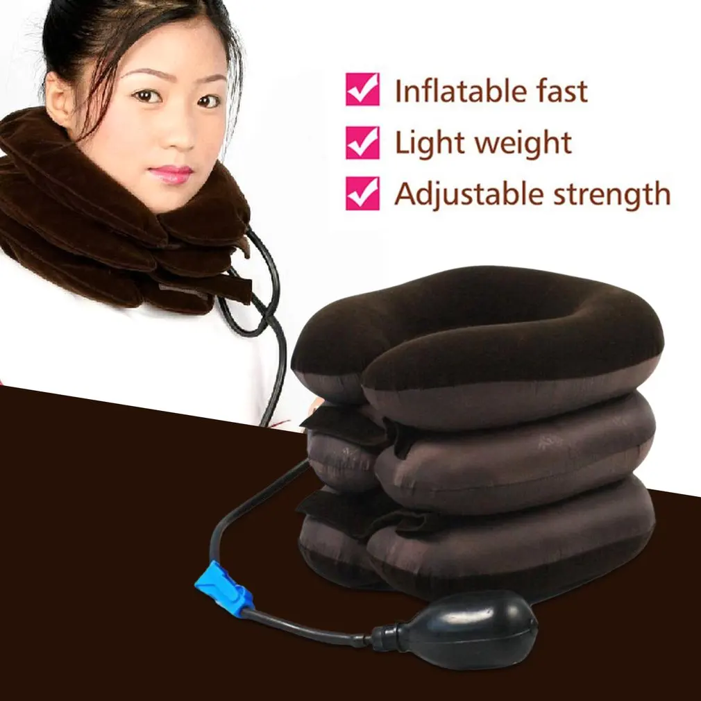 

Inflatable Neck Cervical Vertebra Traction Soft Brace Device Unit for Headache Head Back Shoulder Neck Pain Health Care