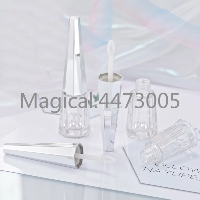 

10/30/50pcs 4ML Silver Cosmetic Liquid Lipstick Bottle,Empty Portable Lip Gloss Tube with Brush,Professional Beauty Makeup Tools