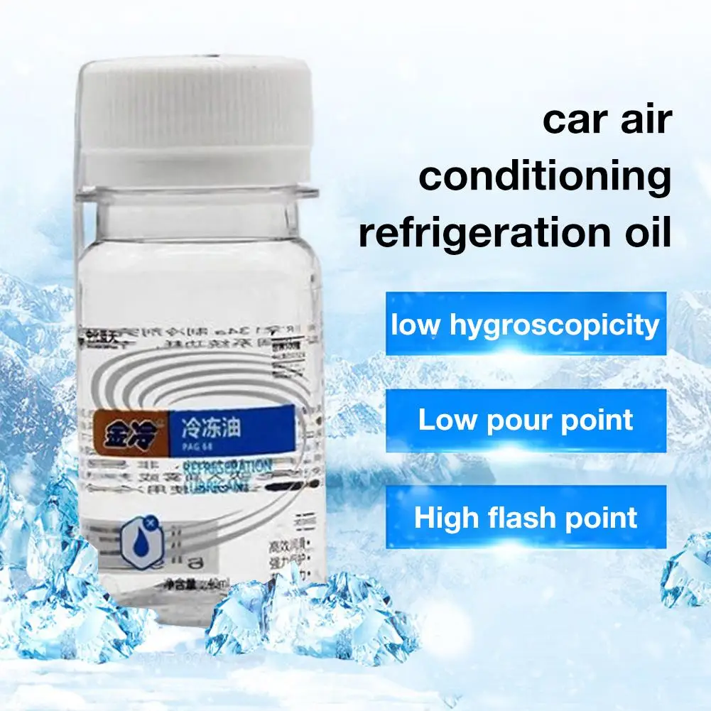 40ml Car Air Conditioner Enhancer R134a Refrigerant Agent Conditioning Refrigeration Oil Compressor AC Repair Tool |