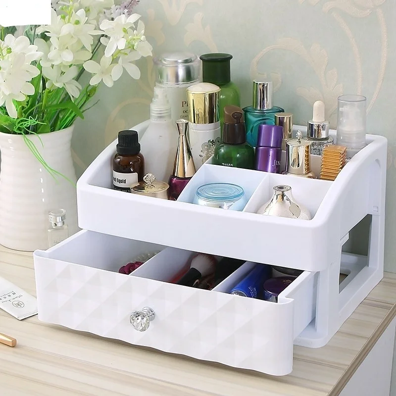 Настольный прозрачный комод для средств по уходу за кожей шкатулка первых