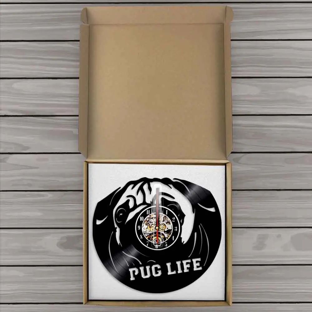 Настенные часы с рисунком щенка виниловые животными питомцев 12 дюймов записью LP