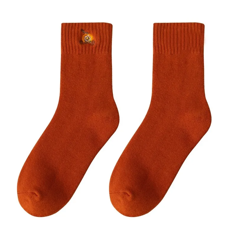 

Cartoon Woman Sock Floral Cotton Socks for Women Colorful Style Ladies High Thick Sweet Sox Female Trendy Spring Winter Sokken