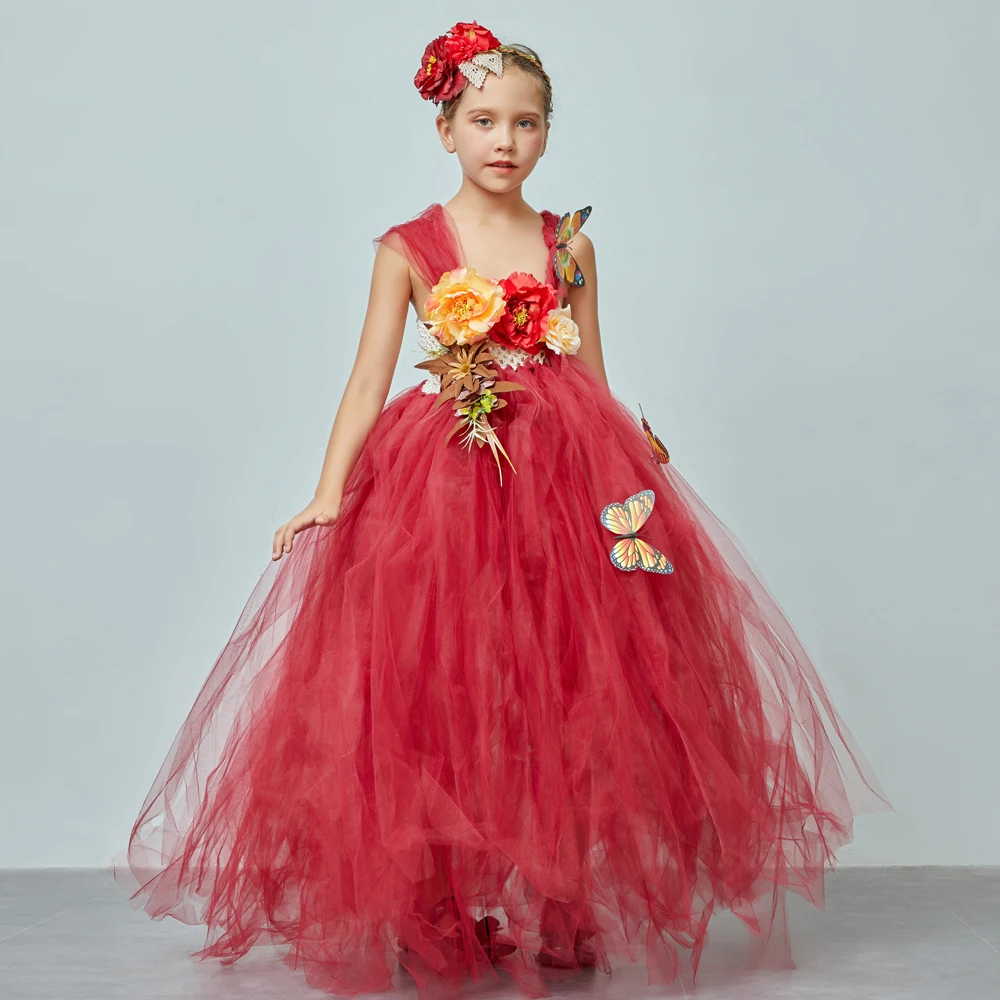 

Длинное свадебное платье для подружки невесты, с цветами