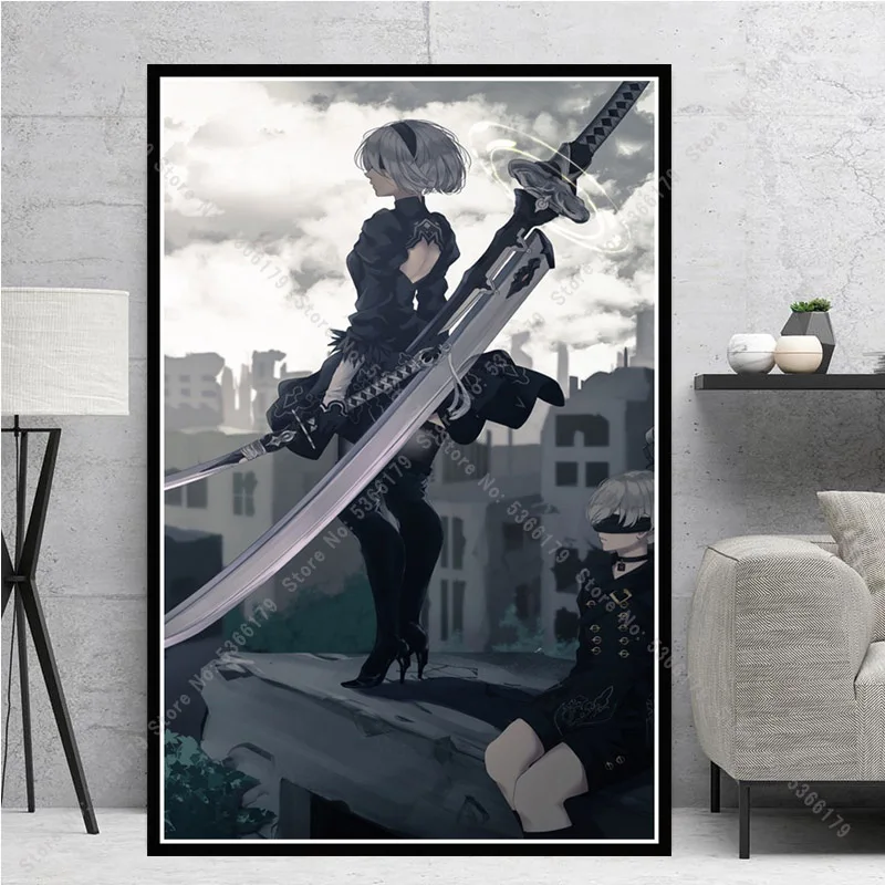 NT75 японский аниме подарок NieR Automata комический постер с принтом картина маслом