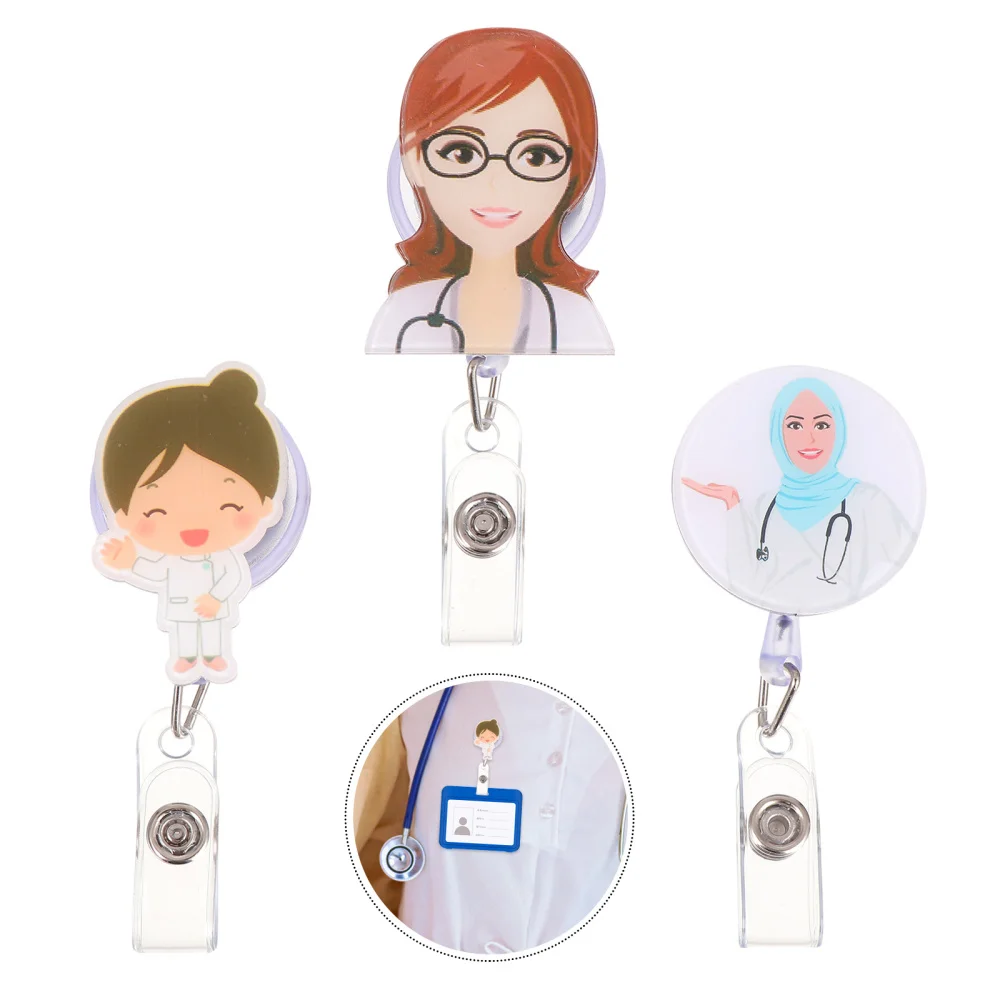 

3PCS Name Tag Clip Fashionable Badge Clip Portable Badge Clip Lovely Badge Clip