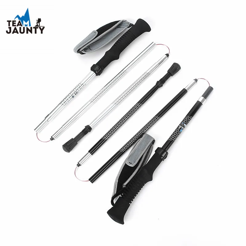 Треккинговые палки походные анти шок ультра светильник трость baston retractil