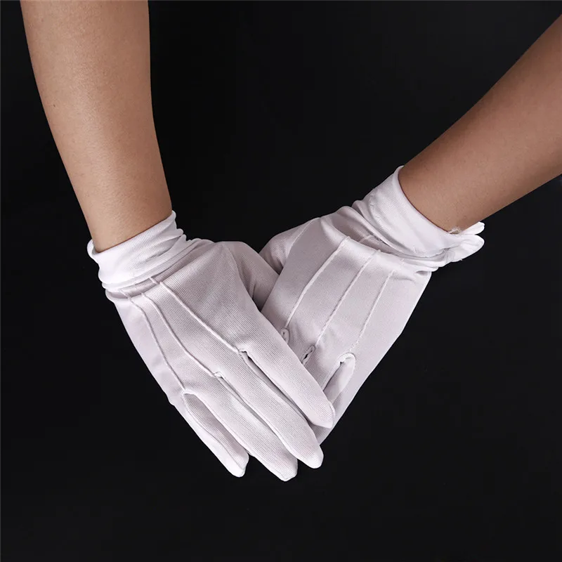 

1Pair White Cotton Inspection Work Gloves Women Men Household Gloves Coin Jewelry Lightweight Gloves Serving/Waiters/drivers
