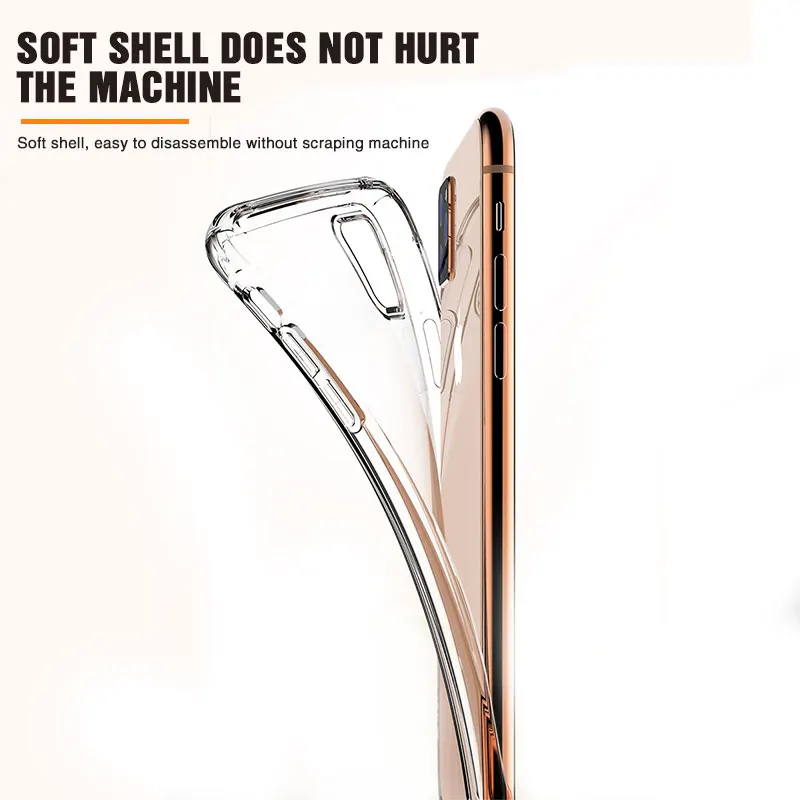 Transparent Protection Case For iPhone 11 Pro X XS Max Four Corner Strengthen Silicon Clear Cover pro max 7 8 Plus |