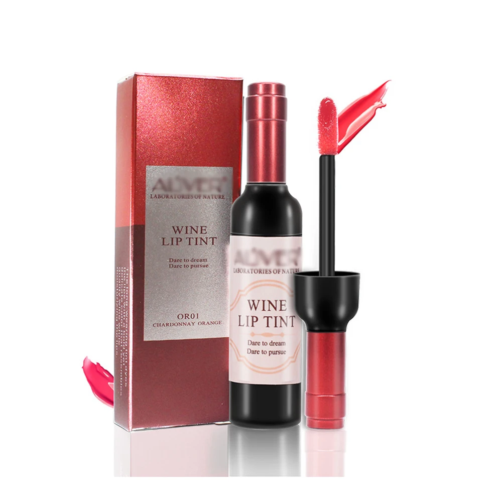 6 цветов красное вино бутылок блеск для губ матовая губная помада комплект