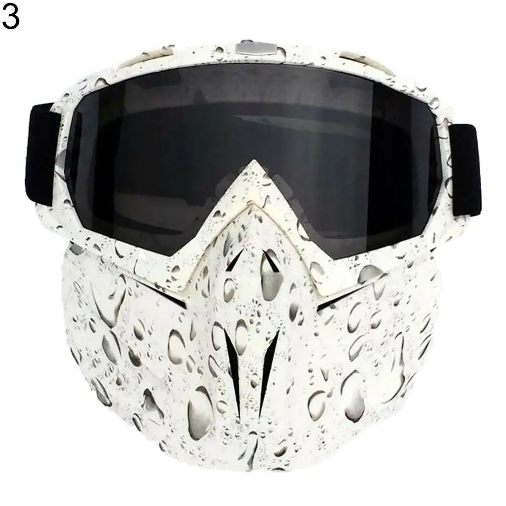 Motorcycle Face Mask Goggles Motocross Off-road ATV Dirt Bike Eyewear Glasses Adjustable Strap for Men Women