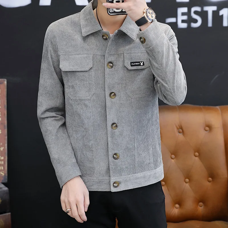 

Men's coat spring and autumn 2020 new autumn Korean fashion versatile tooling autumn and winter jacket men's wear