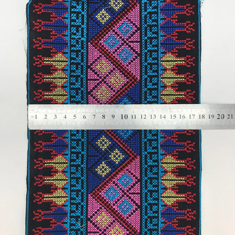 1 ярд 18 см лента с кружевной отделкой и вышивкой в национальном стиле жаккардовая