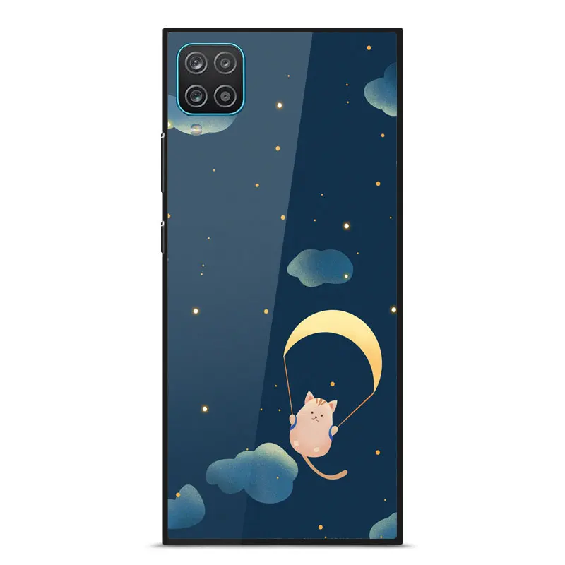 

Case For Samsung A42 5G Fashion Mirror scratch proof Tempered glass shockproof Back Cover For Samsung A42 5G Phone Case 6.6 inch