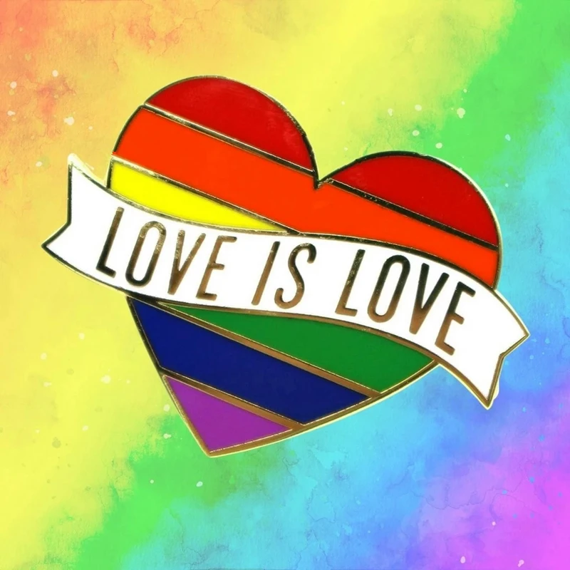 Love Is гордость сердце брошь на застежке эмаль металлические значки лацкан булавки