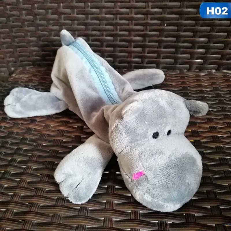 Новинка плюшевый пушистый Чехол карандаш с имитацией мультяшных животных