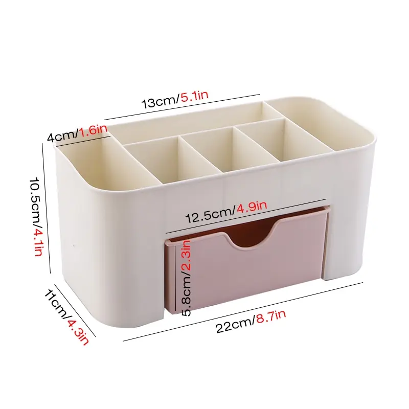

Cosmetic Storage Box Jewelry Necklace Nail Polish Earring Holder Plastic Drawer Cosmetic Box Desktop Grid Sorting Box