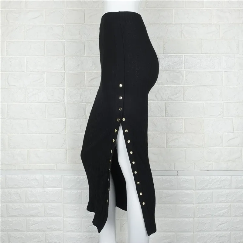 Сексуальная Женская юбка с высокой талией однотонные женские трикотажные юбки