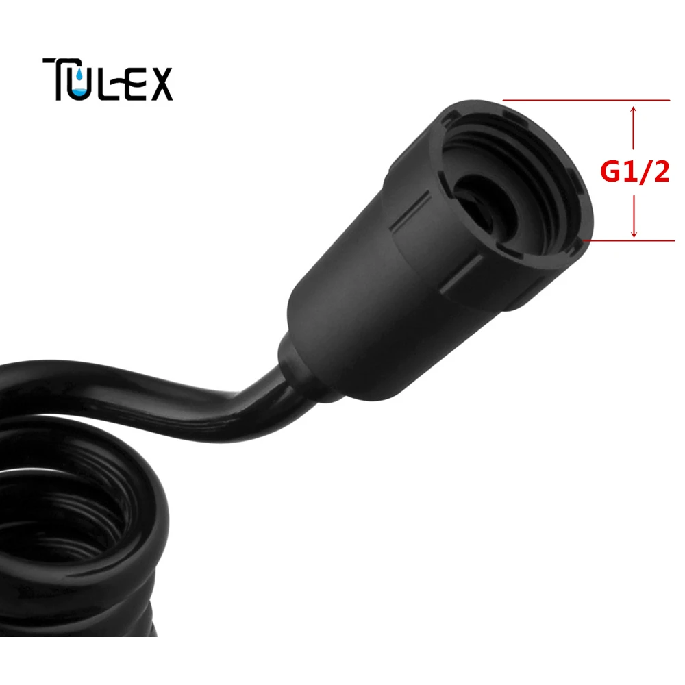 Tulex ПВХ шланг для биде Черный Гибкий Душевой шланг 2 м телефонная линия шланг для туалета Биде опрыскиватель аксессуары для ванной комнаты