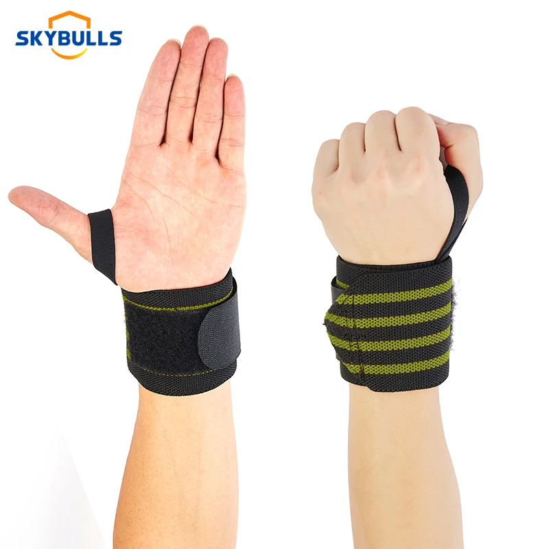 Skybulls, 1 шт., Спортивная поддержка запястья, для занятий тяжелой атлетикой, перчатки для тяжелой атлетики, барный захват, ремешки для поднятия штанги, обертывания, защита рук
