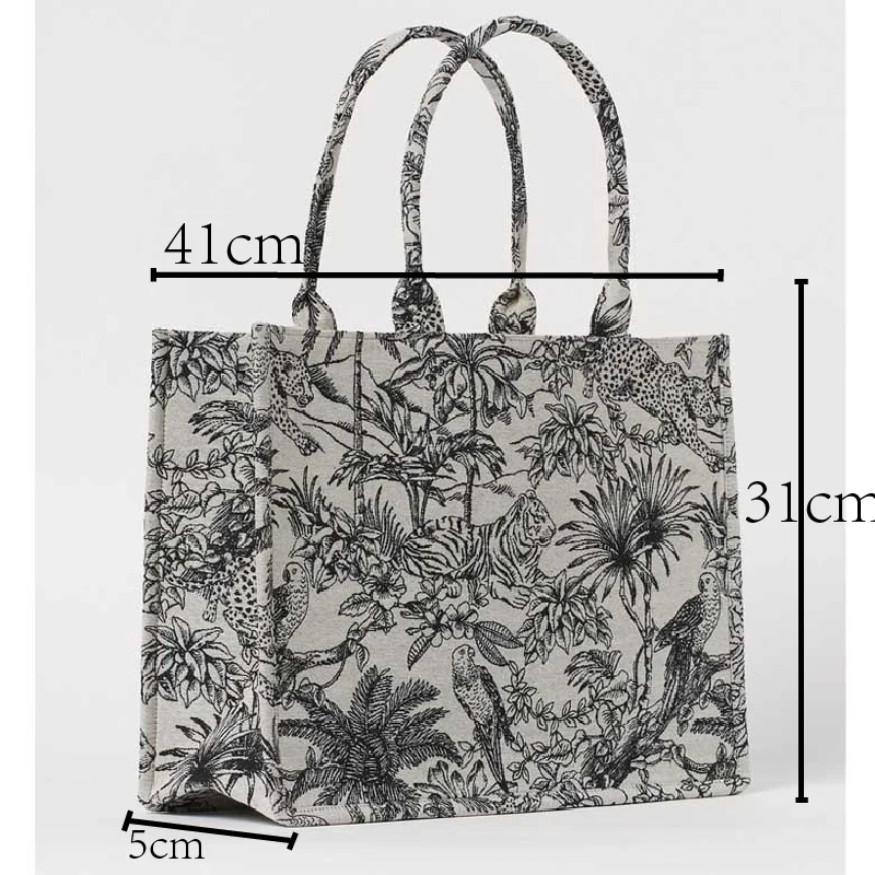 

Fashion Brand Designer Bag for Women's Luxury Designer Handbag and Purses Embroidery Female Girls Shopper Canvas Tote Bags