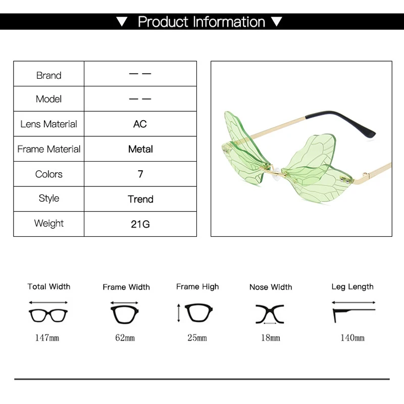 Zilead красочные Винтажные Солнцезащитные очки с крыльями стрекозы инновационные