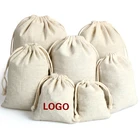 Подарочный пакет из хлопка и льна 20 шт., индивидуальная упаковка ювелирных изделий, мешок на шнурке для макияжа, Свадебная вечеринка, логотип Саше сумка для хранения конфет