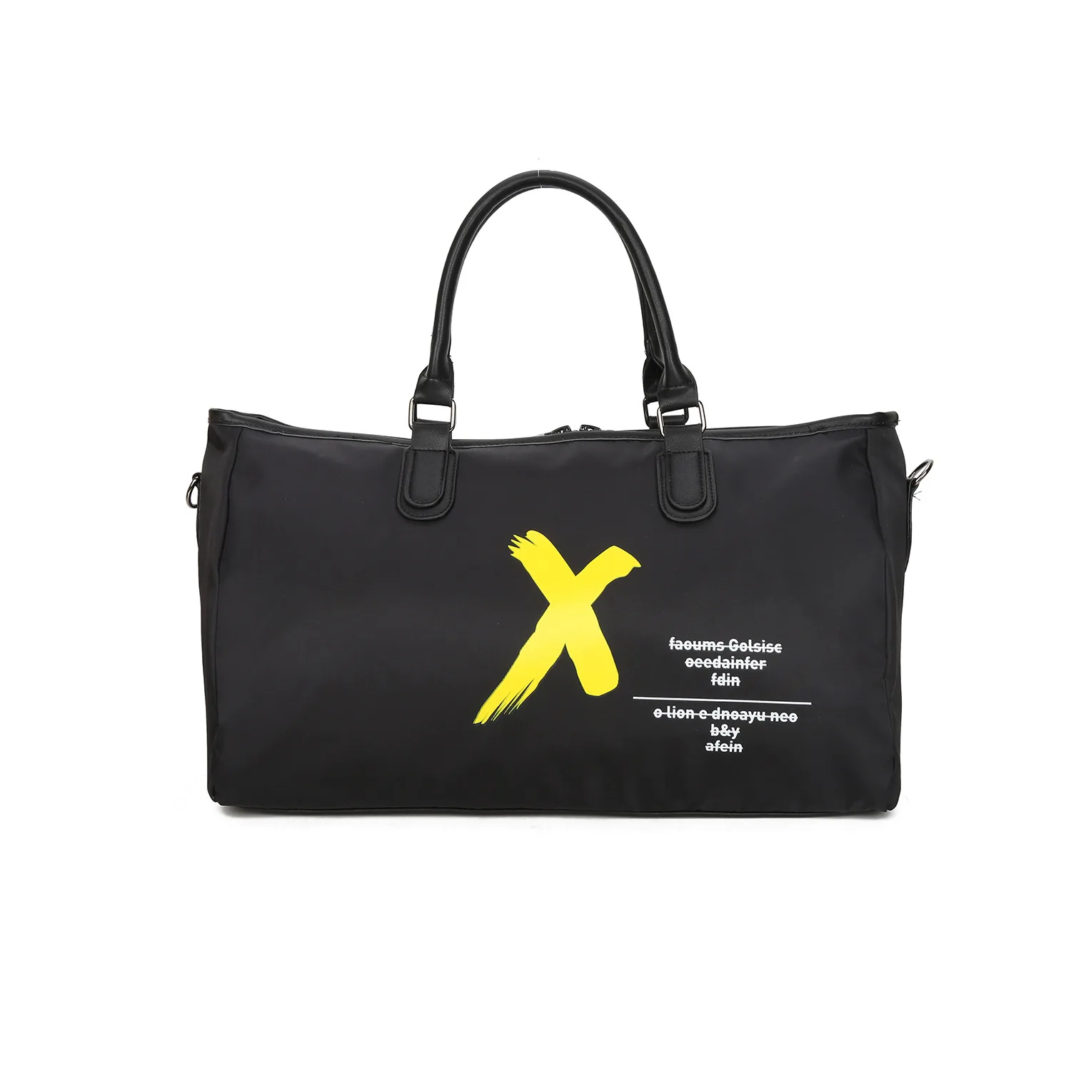 Женская спортивная сумка FGOIBALL черная нейлоновая для занятий йогой и фитнесом 20-35