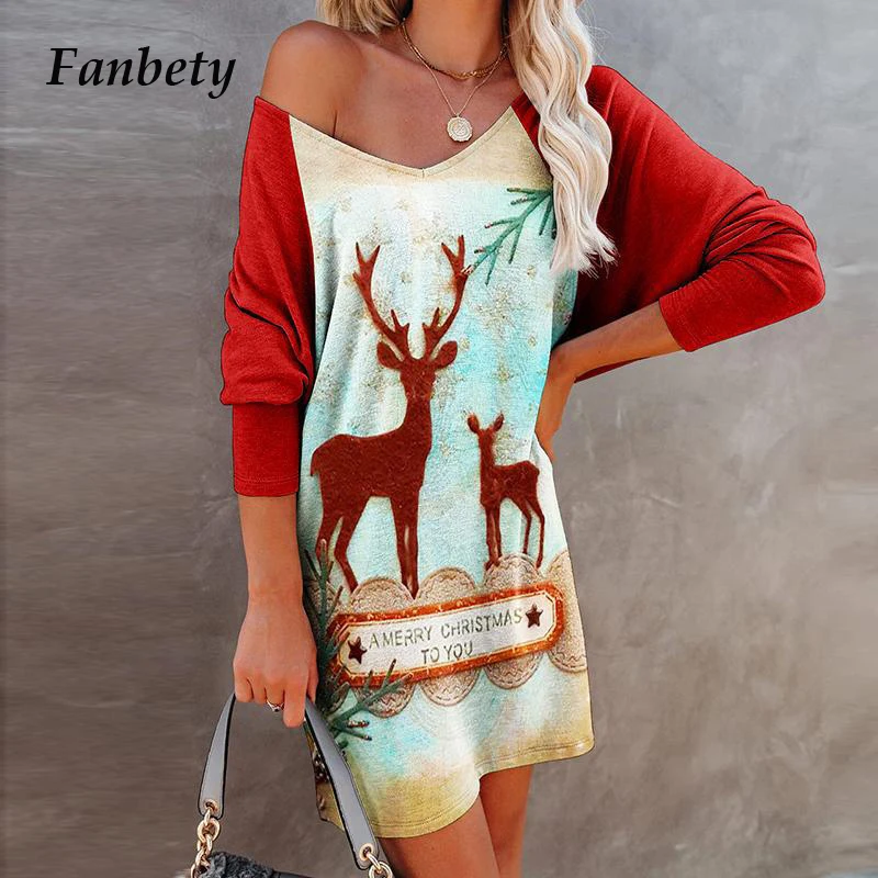 Женское платье футболка с длинным рукавом повседневное свободное пуловер