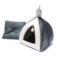 rabbit ears cats bed house sleeping nest tent comfortable thicken dogs cushion mats cute kennel for kitten puppy small dog stuff