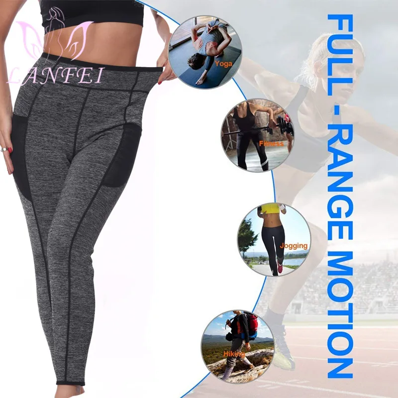 

LANFEI Women Neoprene Sauna Slimming Pants Hot Thermo Sweat Body Shaper Capri Waist Trainer Weight Loss Leggings Trimmer Panties