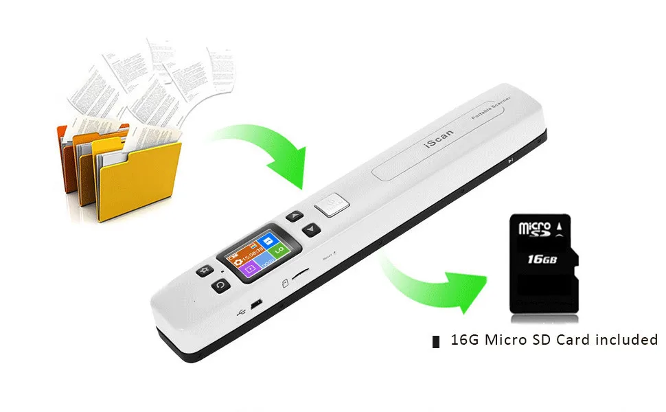 IssyzonePOS портативный сканер документов мини ручной A4 Изображение JPG PDF мобильный сканер Wi-Fi с Micro SD TF карта для сканирования книг