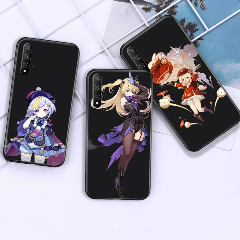 

Genshin Impact Silicone Phone Case For Huawei Honor 20i Carcasa Cute Jean Noelle Barbara Mona Lisa Sucrose Coque Back Cover