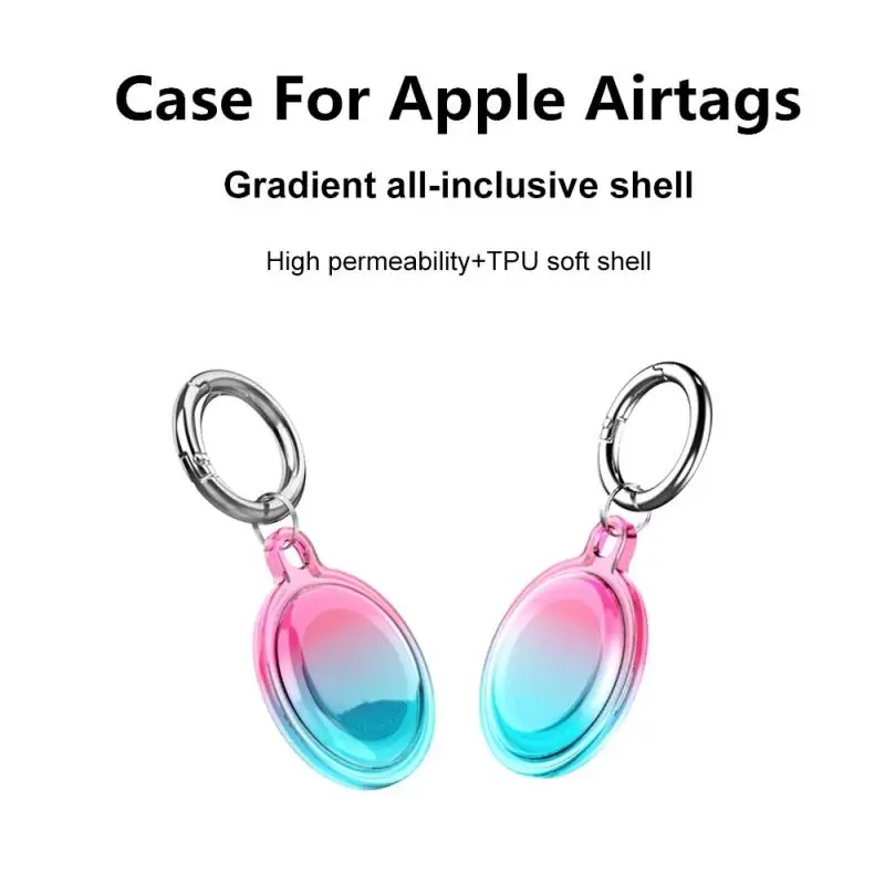 

Liquid Silicone Case For Apple Airtags Locator Tracker Protective Sleeve Anti-lost Device Keychain Protective Cover Hot