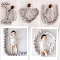 baby bed bumper bed braid knot pillow bed cushion bumper protector weaving plush knot crib bumper crib protector room decor