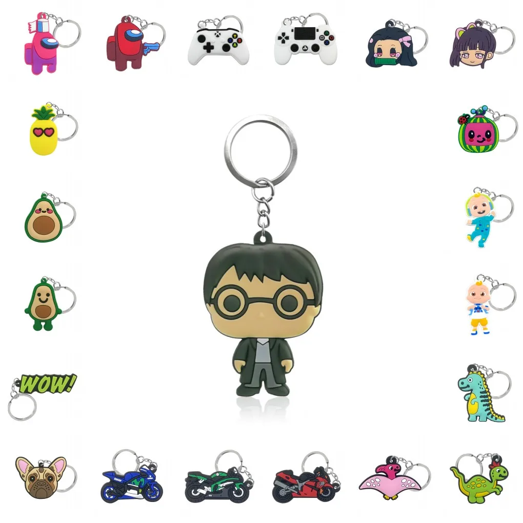 100 шт./лот брелок ПВХ мини аниме Рисунок для ключей Прохладный подарок детей