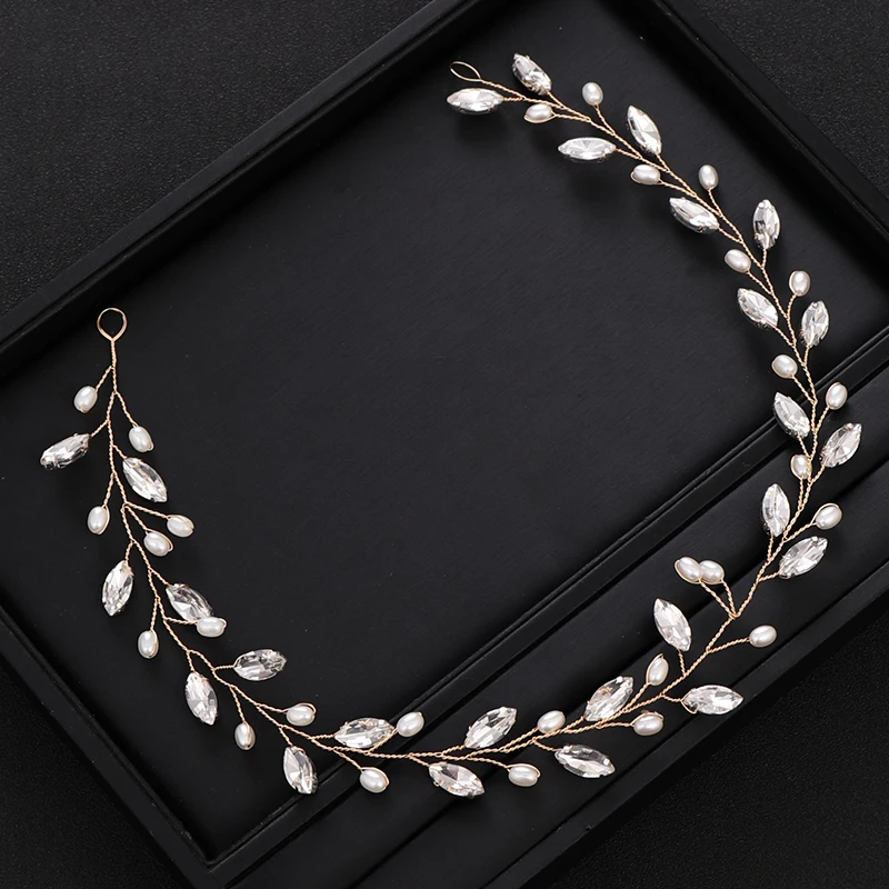 Женская свадебная тиара с жемчугом и кристаллами|Украшения для волос| |