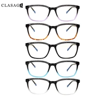 clasaga 5 pack new hollow design blue light blocking computer glasses men and women anti uv hd goggles diopter 1 02 03 04 0