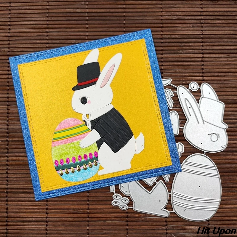 

2021 Hot Sale Love*Easter Eggs Rabbit Metal Cutting Dies Stencil Scrapbooking DIY Album Stamp Paper