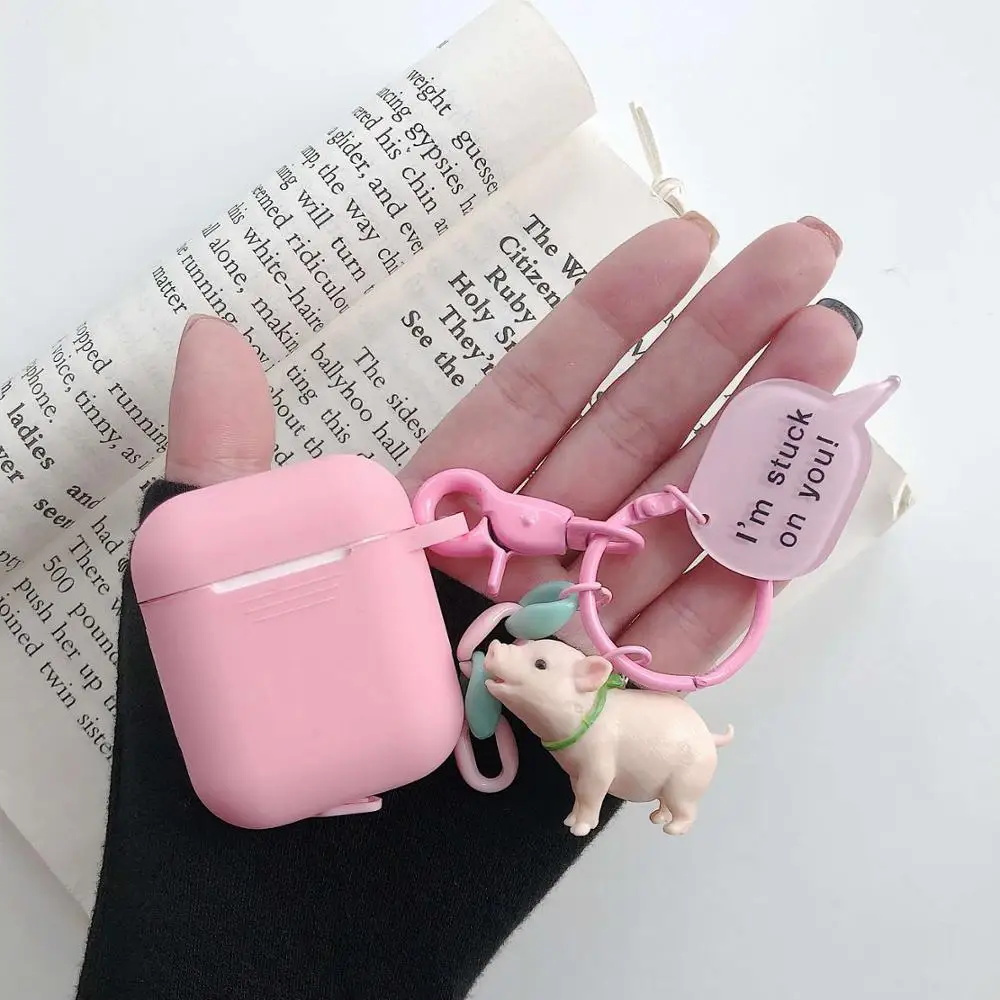 B6 Чехол для Air pods 1/2 для AirPods Pro с милым рисунком и кольцом для ключей, роскошные аксессуары, брелок, силиконовый чехол s, чехол для наушников - Цвет: B6