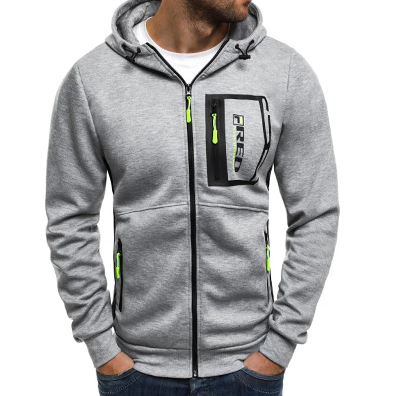 ZOGAA мужская спортивная толстовка повседневная одежда на молнии модные