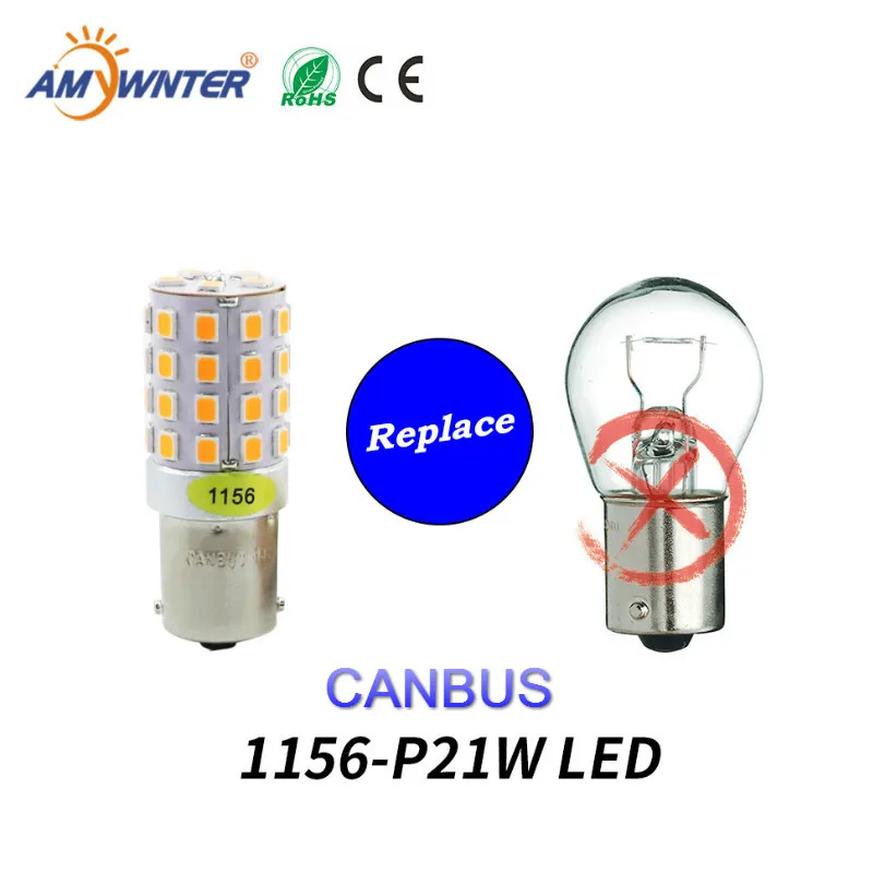 Amywnter 12V 1156 BA15S p21w led canbus PY21W поворотные сигналы светильник s P21/5 Вт 1157 Тормозной