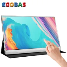 15.6inch Portable Monitor Ultrathin Metal Body Touchscreen 1080P HDR IPS Panel USB C HDMI-compatible Gaming Working Monitor