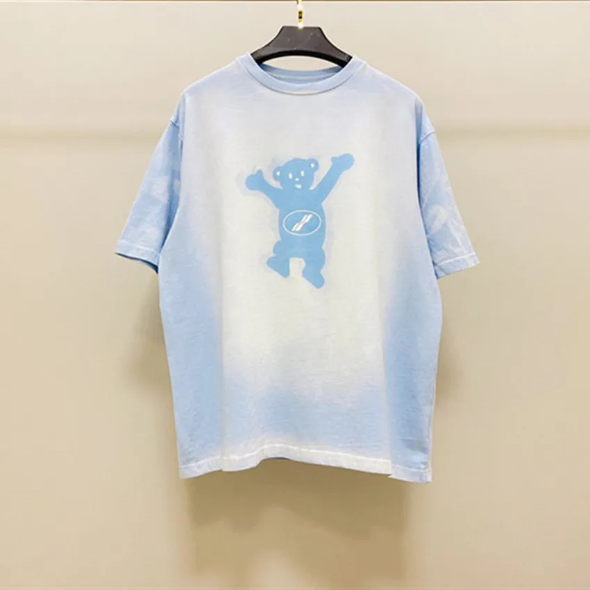 

Faded bear Welldone Tie Dye T shirts Men Women 1:1 Oversize We11done Top Tees T-shirts streetwear