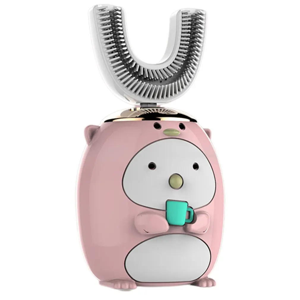 

Smart 360 Degrees U Shaped Electric Toothbrush Kids Silicon Automatic Ultrasonic Teeth Tooth Brush Cartoon Pattern
