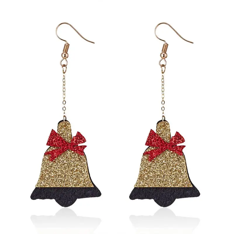 Christmas bell Санта Клаус рождественские серьги снеговик декоративный колокольчик с оленями Рождественская елка серьги ювелирные изделия прекрасные рождественские подарки для влюбленных женщин - Цвет: Christmas bell