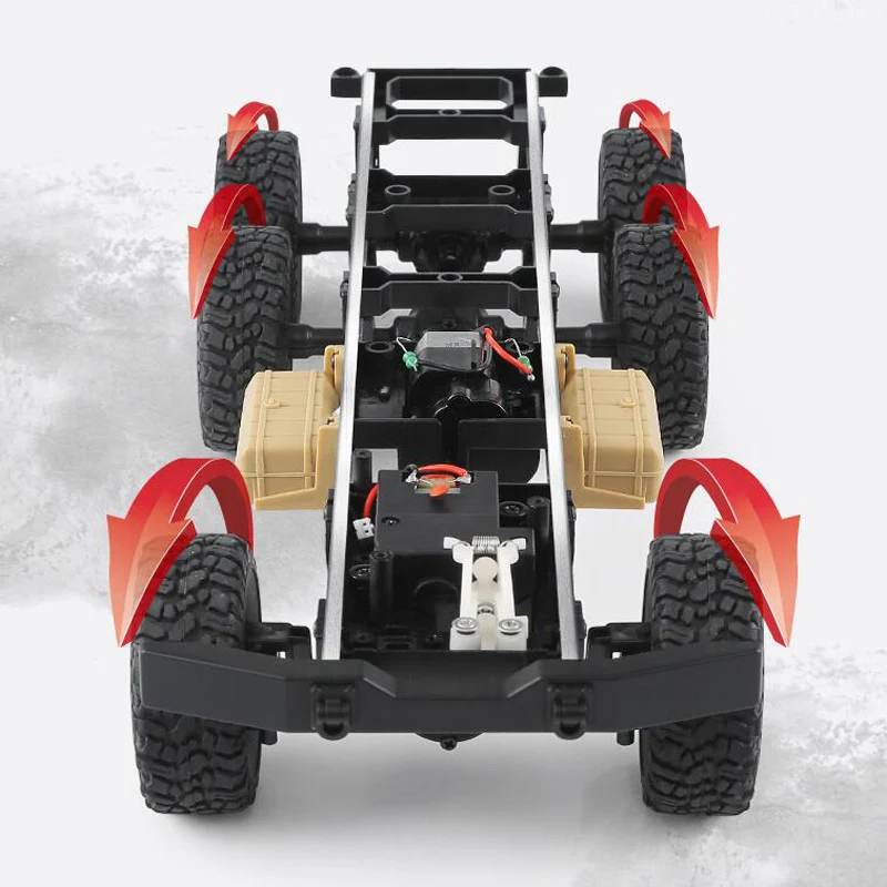 Уличный грузовик 1/16 RC 2 4G 6WD/ 4WD внедорожный гусеничный военный армейский