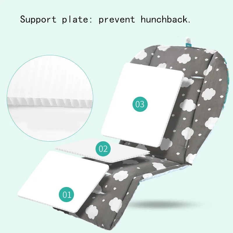 Подушечка Для сиденья детской коляски двухсторонняя подкладка для четырех