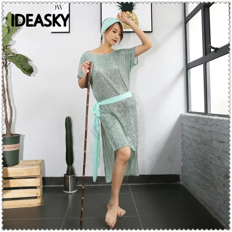 Женское платье с блестками Bellydance для танца живота 4 предмета | Тематическая