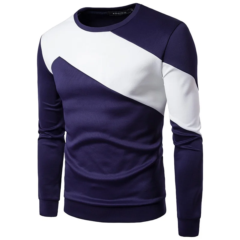

Camisola de манга comprida de zogaa masculina que costura camisolas soltas