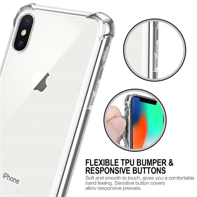 Тонкий прозрачный силиконовый чехол для iphone 11 pro max 11pro для iphone 6 6s 7 8 Plus x xr xsmax чехол для телефона для iphone 5S, se XS MAX чехол